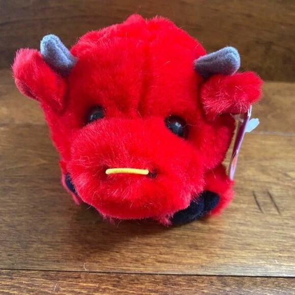 SWIBCO Puffkins Vintage 1990s "Bruno" Bull Plush - Picture 1 of 3